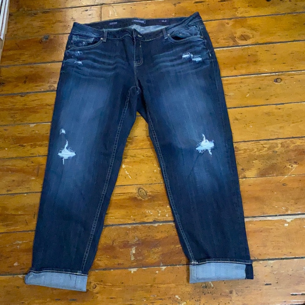 Vigoss The Boyfriend Rolled Up Skinny Jeans Sz 22 EUC
